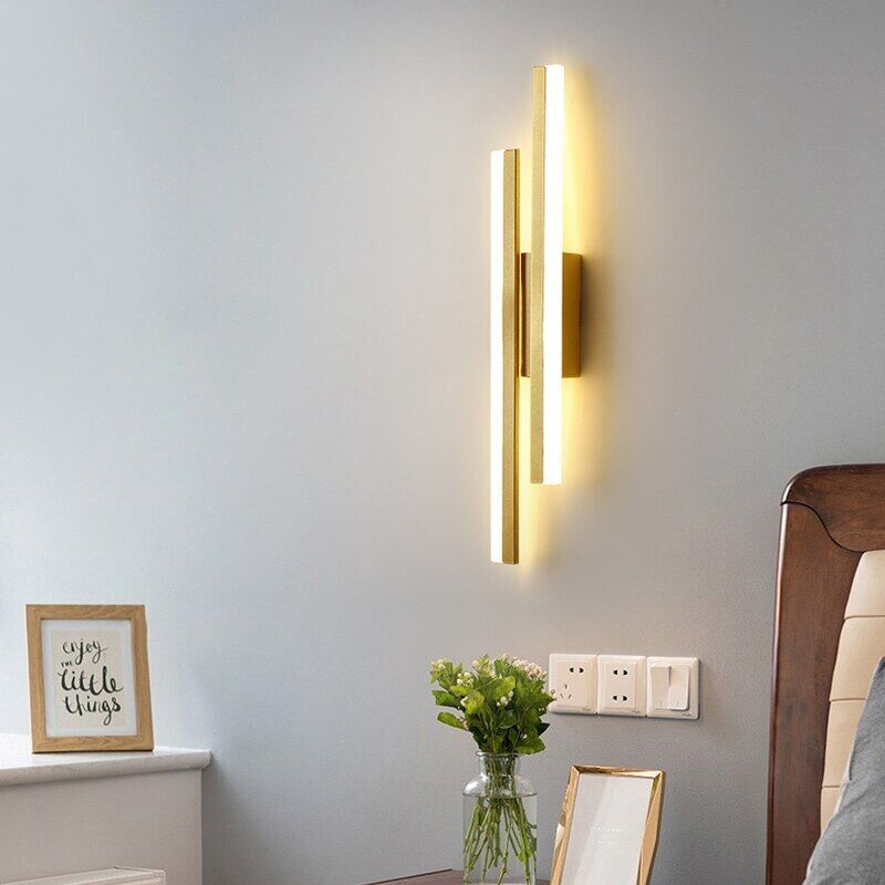 Slim LED Wall Light with Bright Vertical Stripes