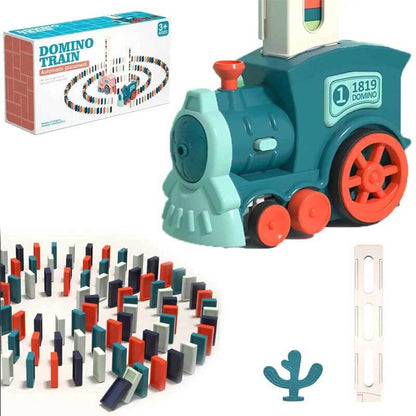 Colorful Automatic Domino Block Train Set