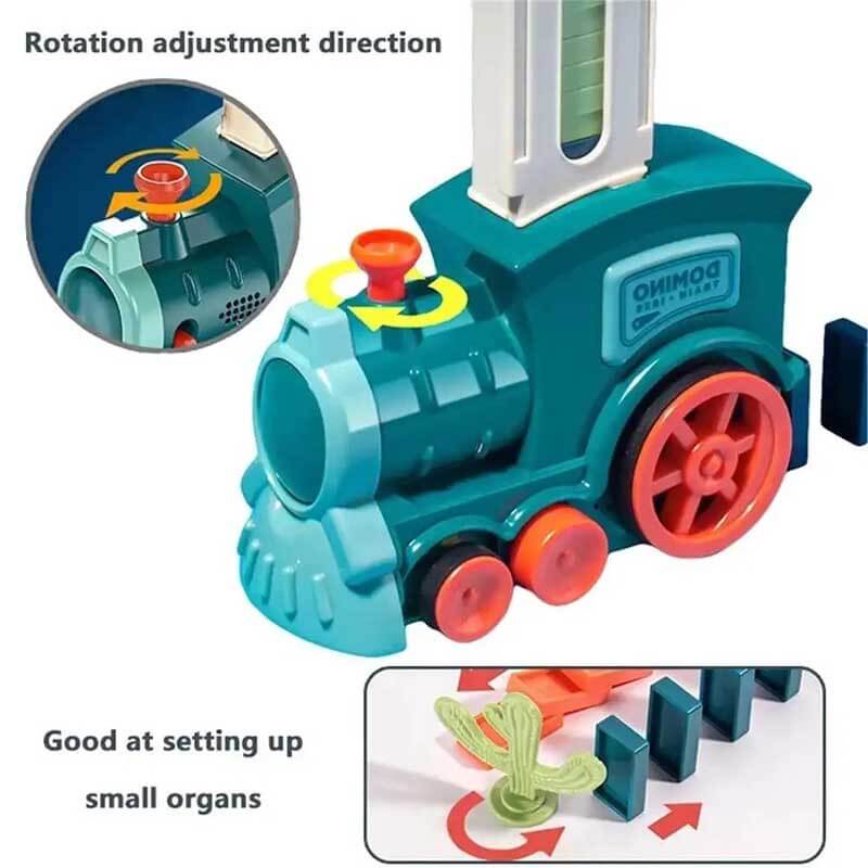 Colorful Automatic Domino Block Train Set