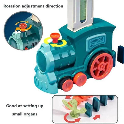 Colorful Automatic Domino Block Train Set