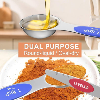 Premium 10pc Stainless Steel Measuring Cup Spoon Set