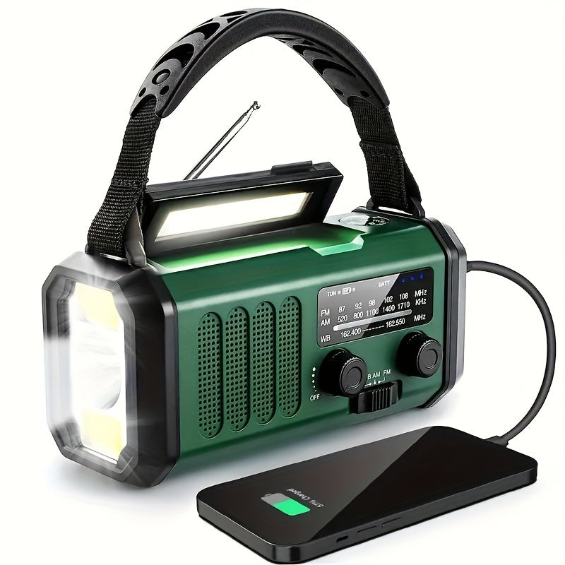 Portable Solar Powered Emergency Radio with Power Bank