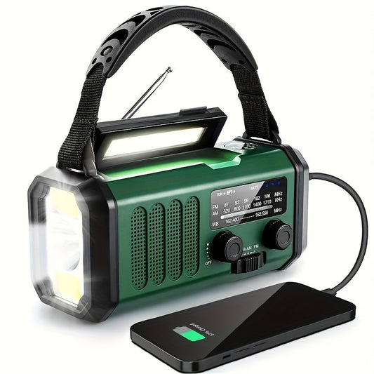 Portable Solar Powered Radio Flashlight Charger - Fesara