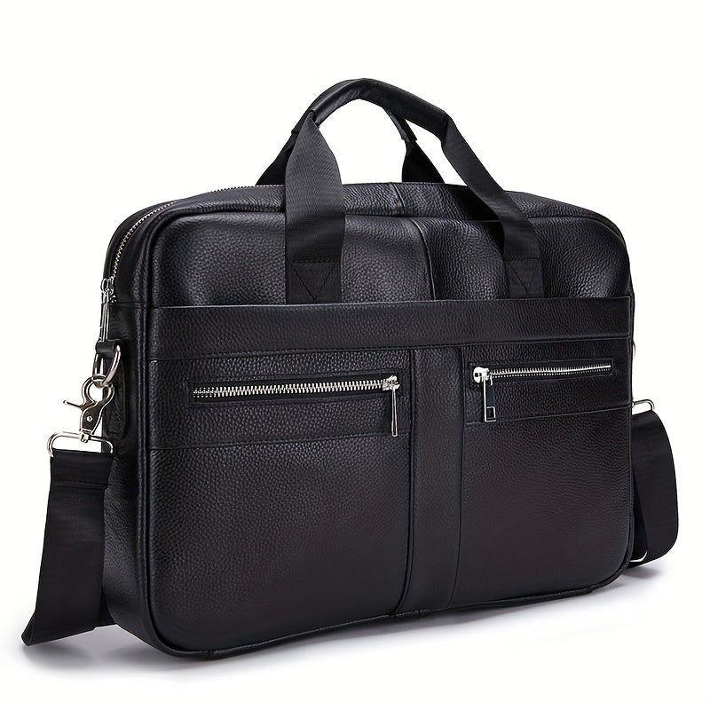 Authentic Leather Mens Crossbody Bag - Adjustable Strap