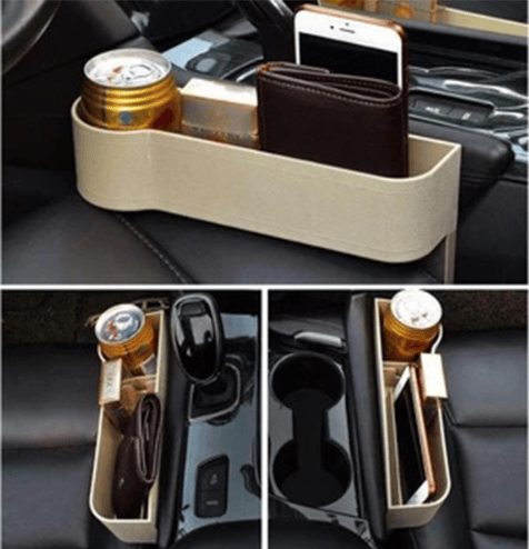 Premium Leather Auto Seat Storage Organizer