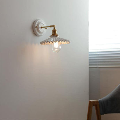 Classic Asian Style Metal 1-Light Wall Sconce