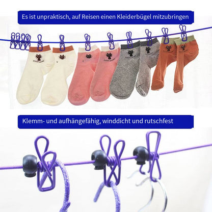Compact Folding Travel Clothes Drying Rack