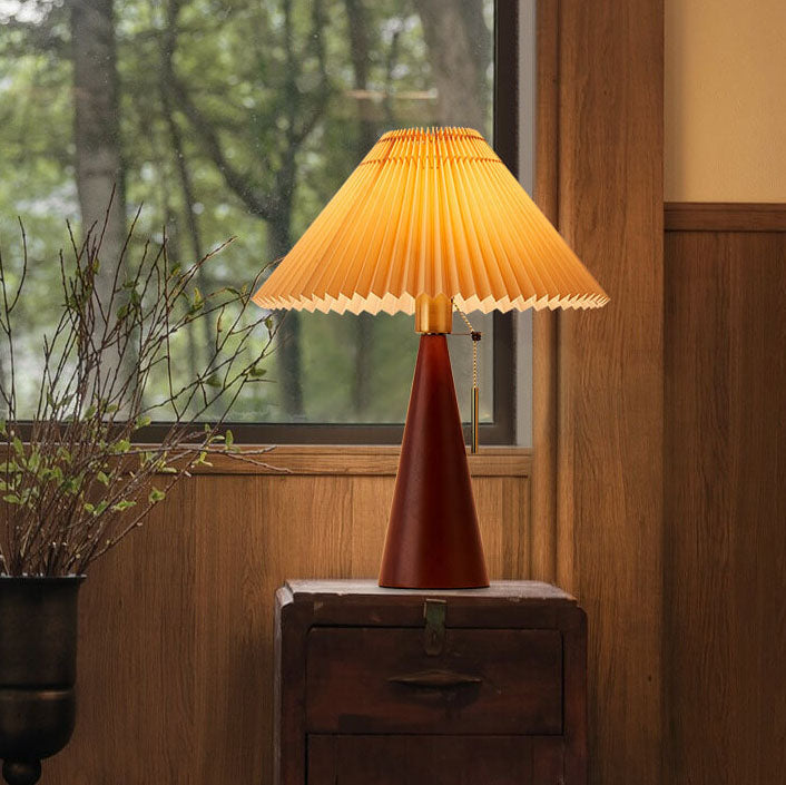 Simple Wooden Shade LED Desk Lamp