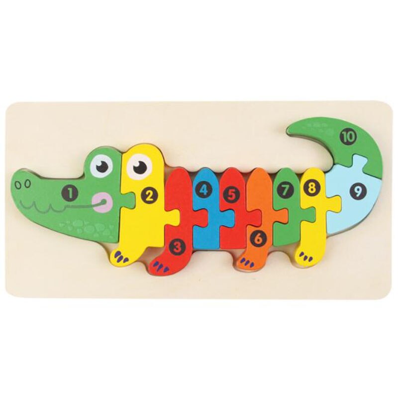 Colorful Wooden Puzzle Block Set For Kids - Fesara