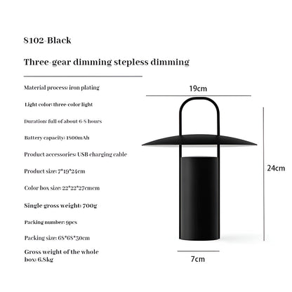 Bright Solar Powered Outdoor Table Lamp