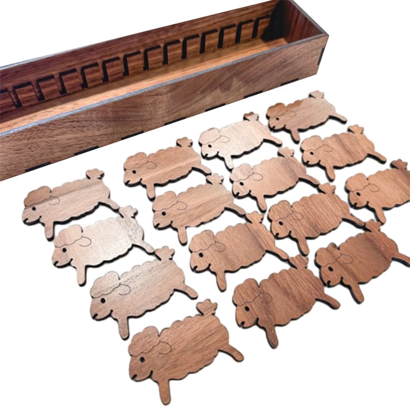 Colorful Wooden Bunny Thread Holder 16pc Set