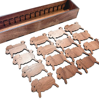 Colorful Wooden Bunny Thread Holder 16pc Set
