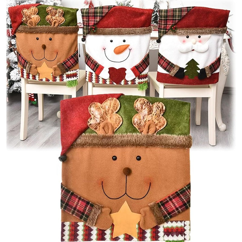 Festive Holiday Santa Chair Covers - Fesara
