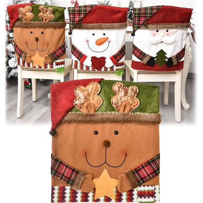 Festive Holiday Santa Chair Covers - Fesara
