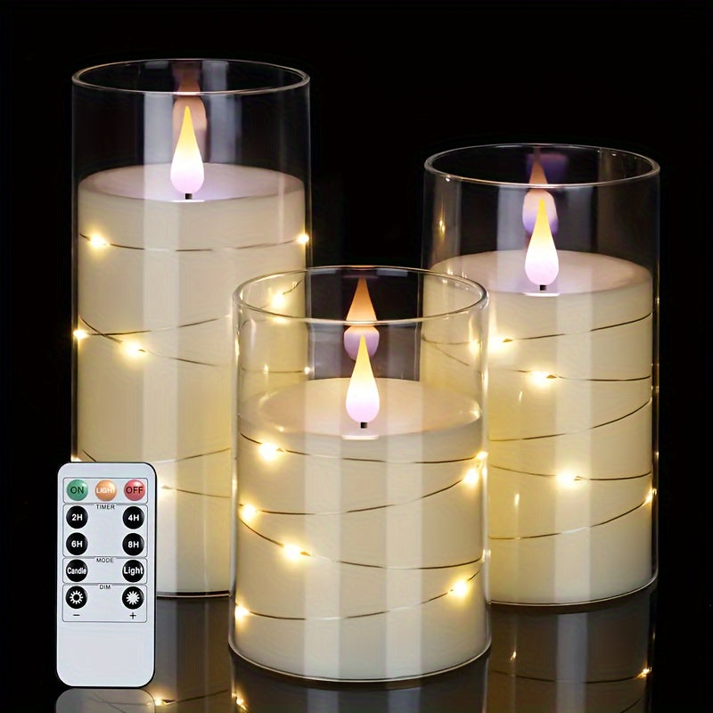 Warm Glow LED Candle Set with Remote