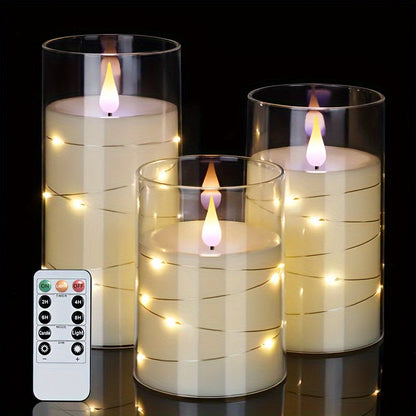 Warm Glow LED Candle Set with Remote