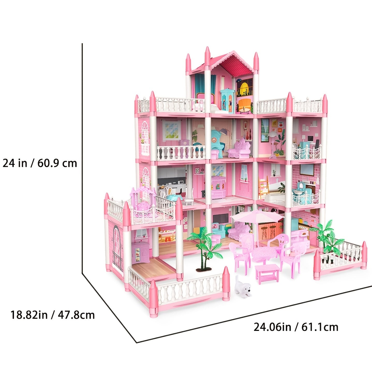Fesara Fairy Tale Dollhouse Kit with LED Lights