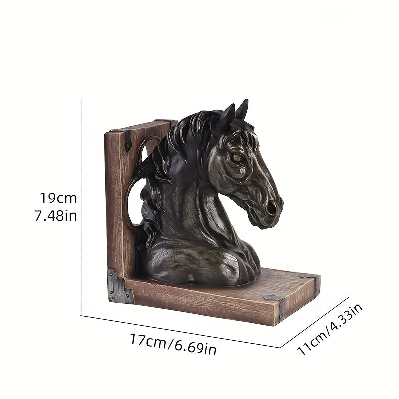 Decorative Horse Bookend in Metal Animal Design