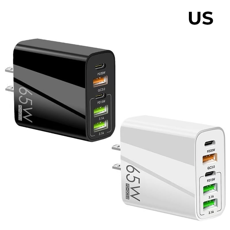 Fast 65W USB Charger Adapter - US Plug