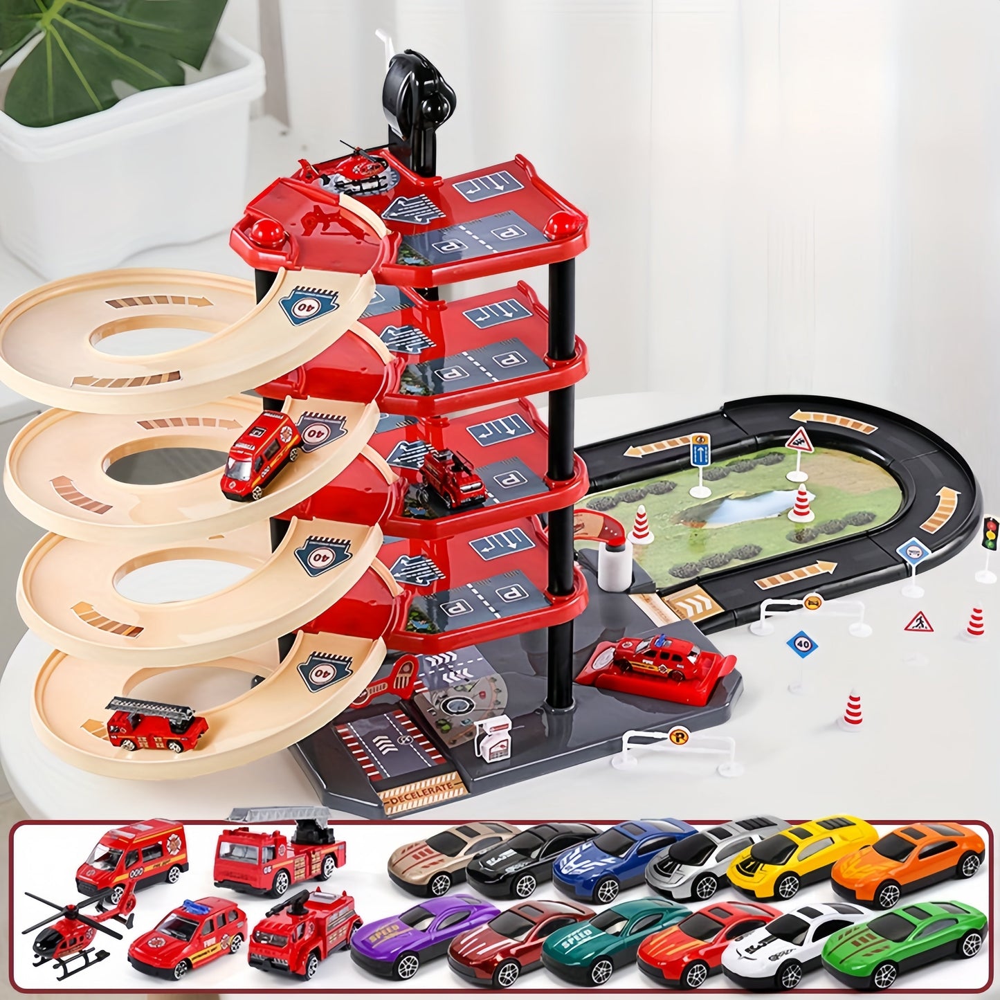 Ultimate Fire Rescue Playset with Police Cars