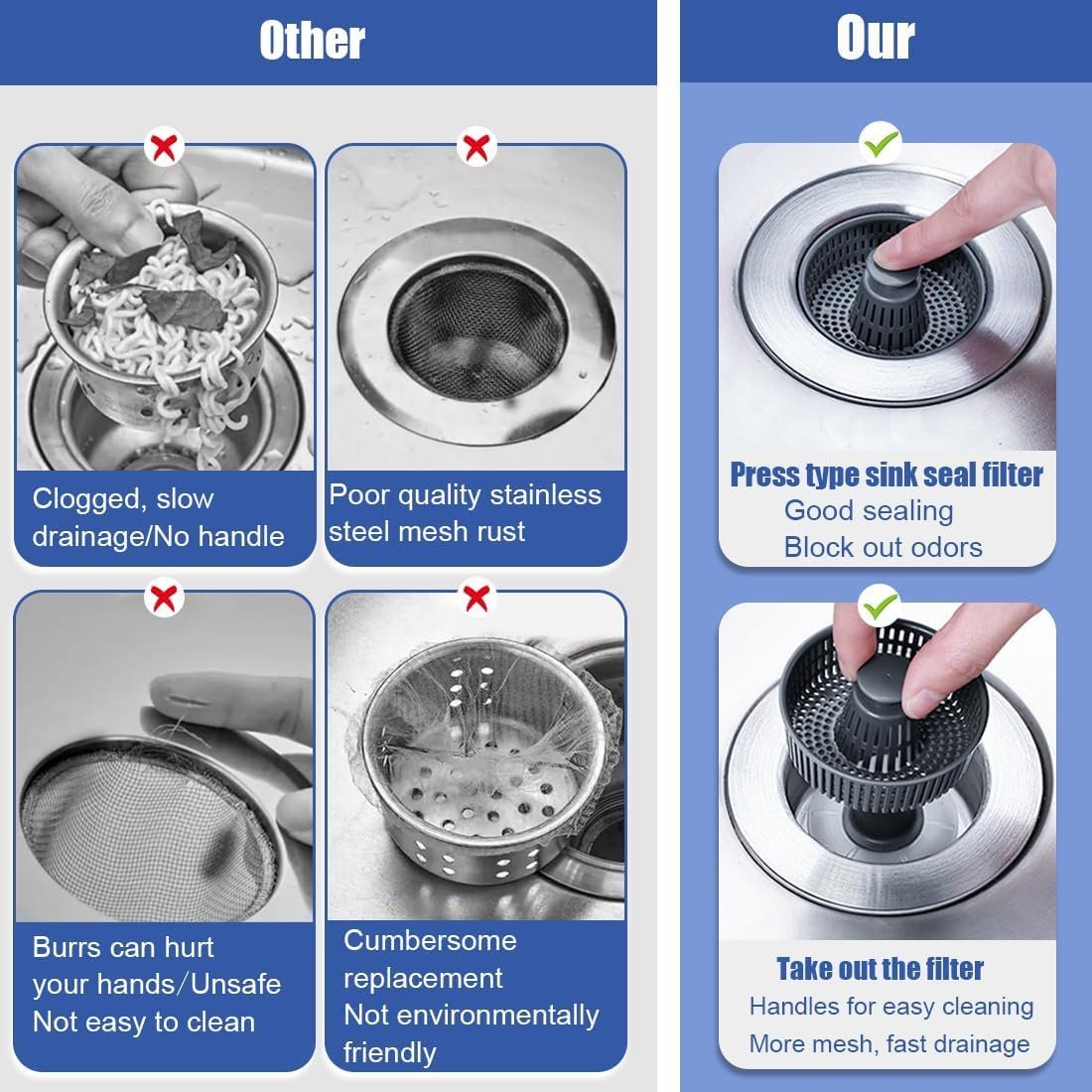 Premium Sink Drain Filter Strainer