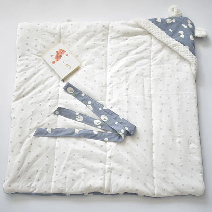 Soft Baby Sleep Blanket with Hood and Fleece Lining