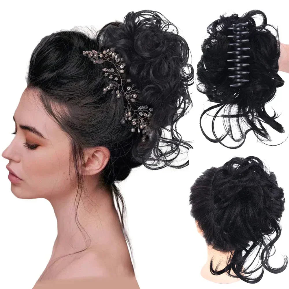 Fesara | Bouncy Bun Hair Extension - Easy Clip in Hairpiece