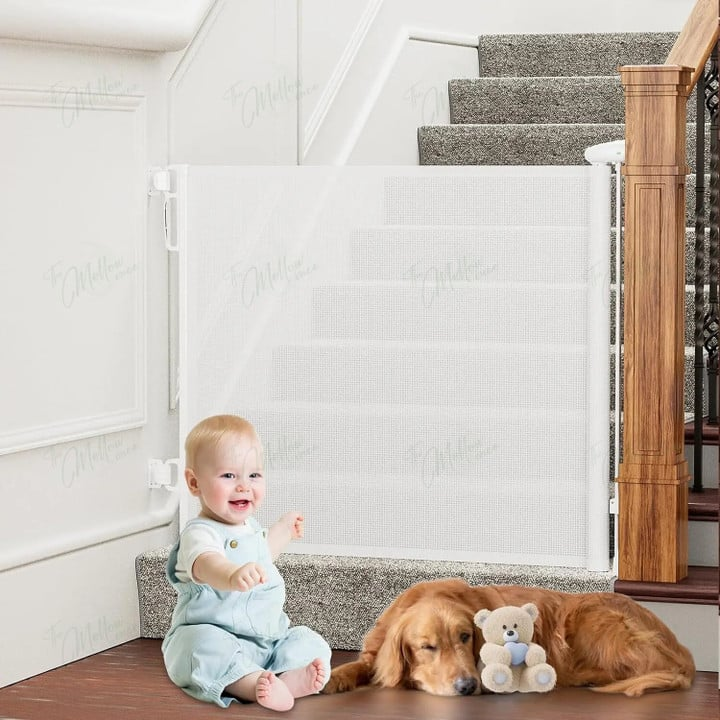 Wide Adjustable Baby Pet Safety Barrier Gate - Fesara