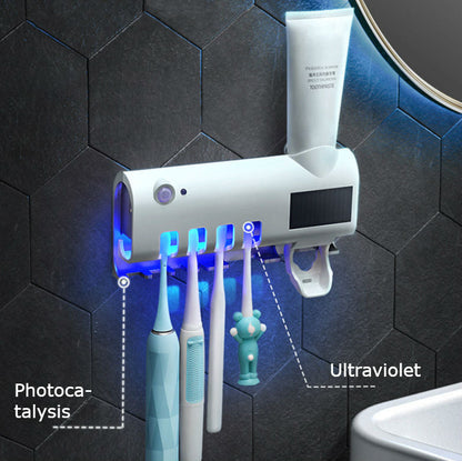 Automatic UV Toothbrush Sanitizer with Toothpaste Dispenser - Fesara