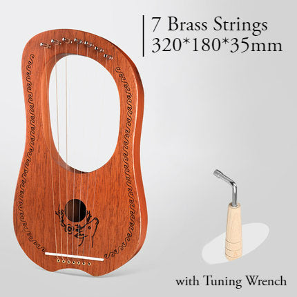 Classic Mahogany Lyre Harp with 16 Strings
