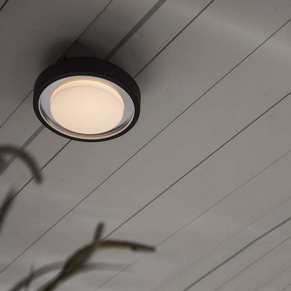 Modern LED Outdoor Wall Lights - Dual-Purpose Sconce & Ceiling Fixture, Black Frame-6