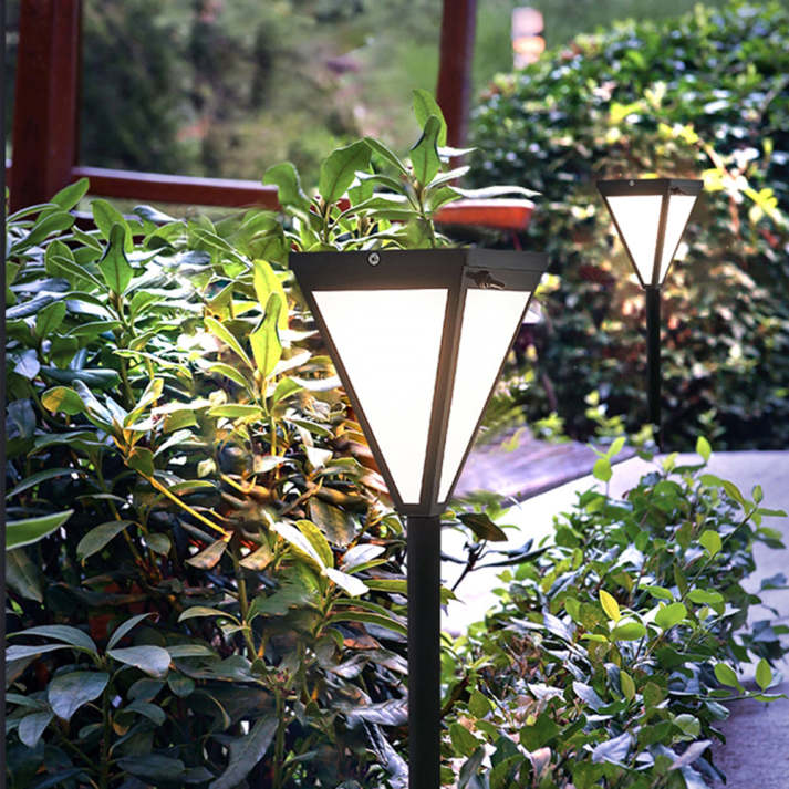 Orr Modern Design - Solar LED Outdoor Lamp, Weather-Resistant Black Metal Fixture-5