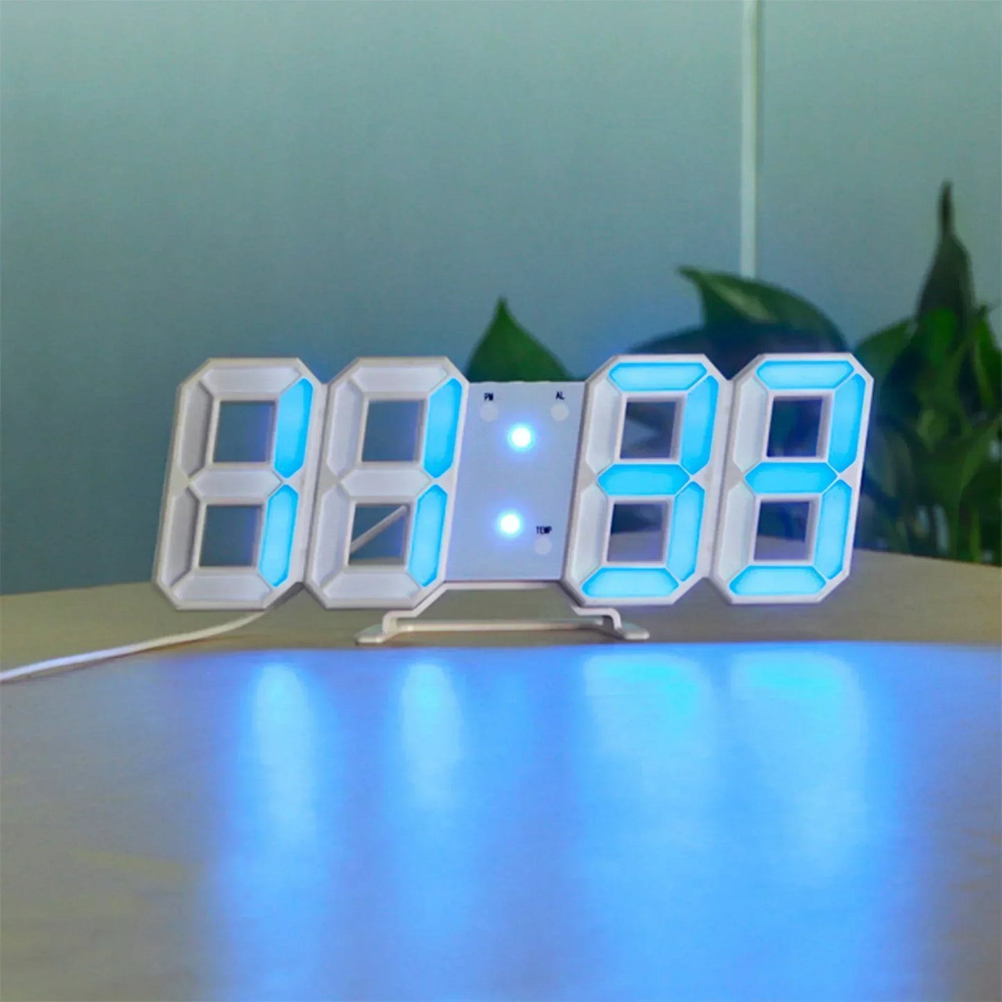 Stylish 3D LED Wall Clock with Dimmer