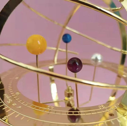 Beautiful Brass Solar System Desk Model