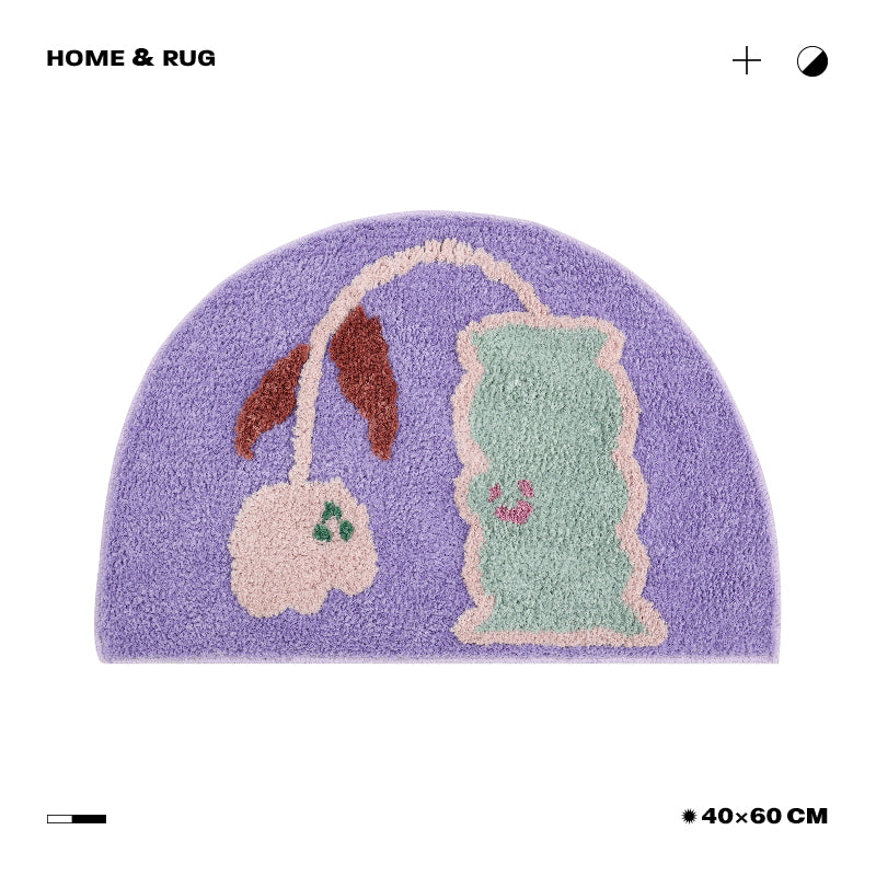Colorful Floral Bathroom Mat