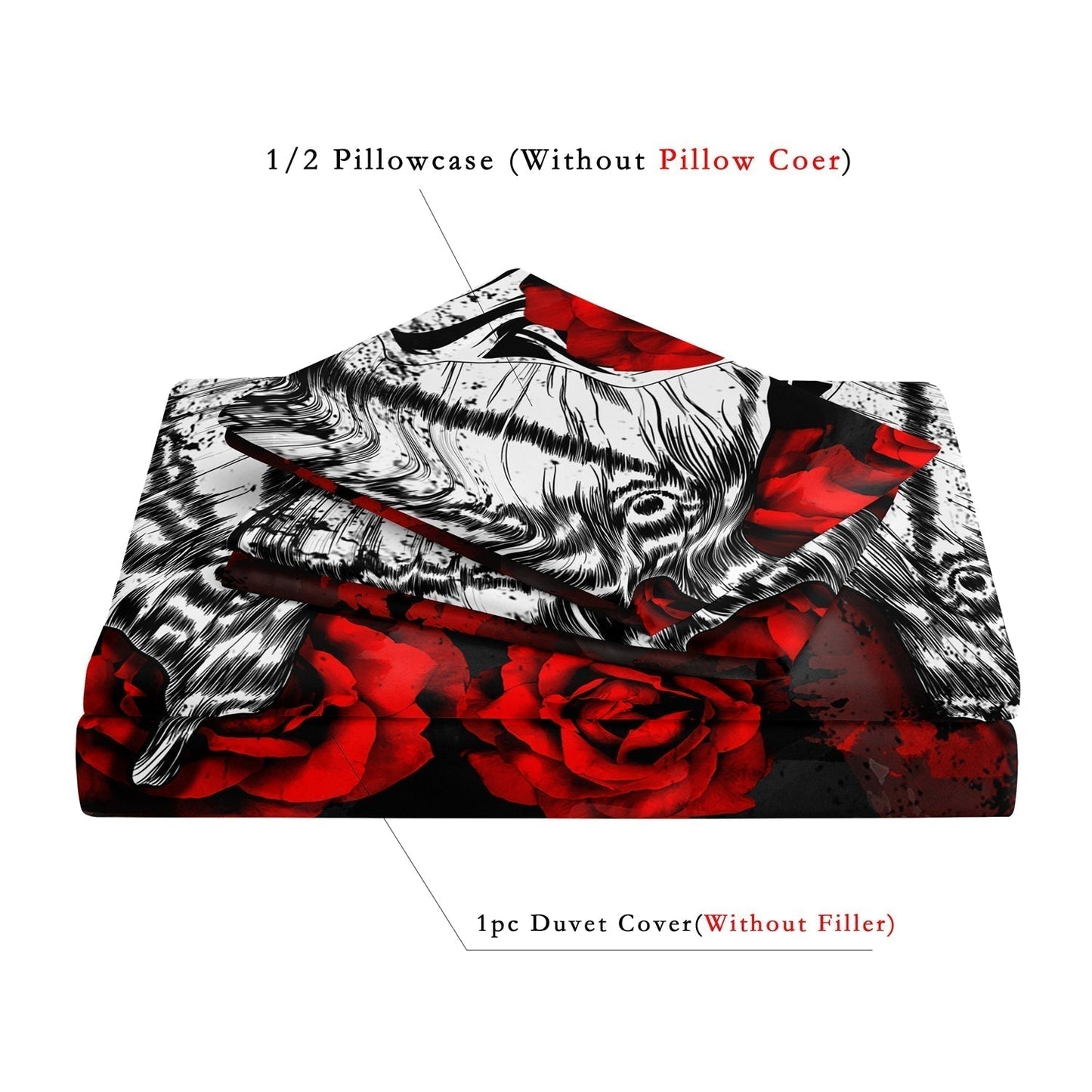 Dark Romantic Skull Bedding Set