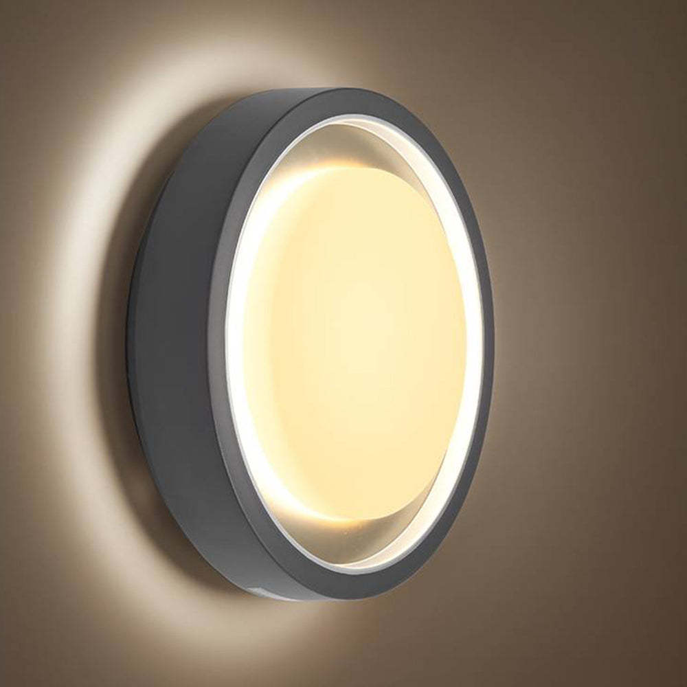 Modern LED Outdoor Wall Lights - Dual-Purpose Sconce & Ceiling Fixture, Black Frame-4