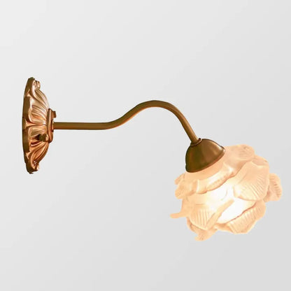 Classic Floral Glass Wall Lamp
