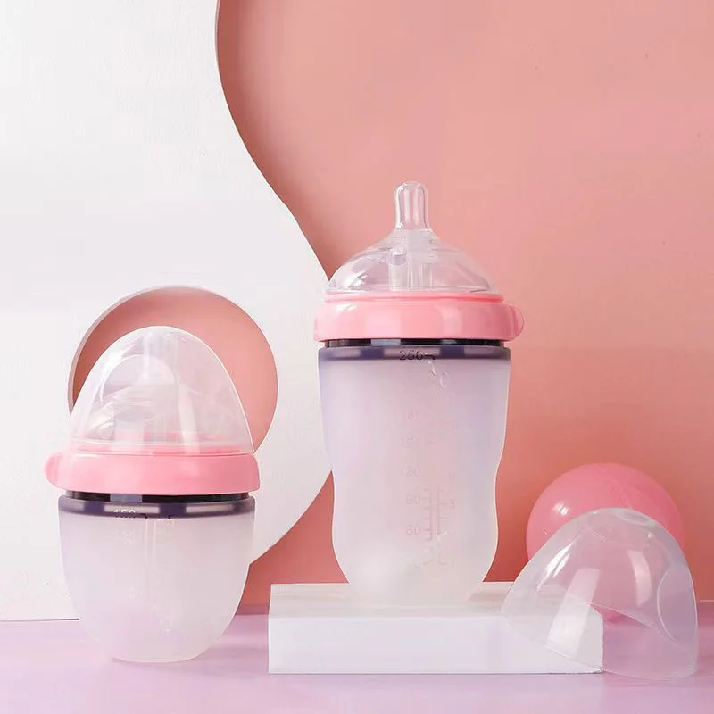 Soft Silicone Baby Bottle for Newborns