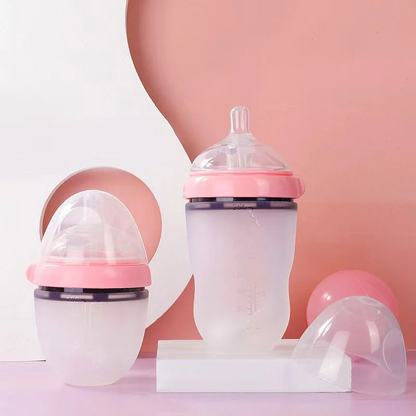 Soft Silicone Baby Bottle for Newborns