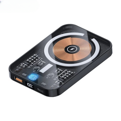 Clear Slim Portable Wireless Power Bank Charger