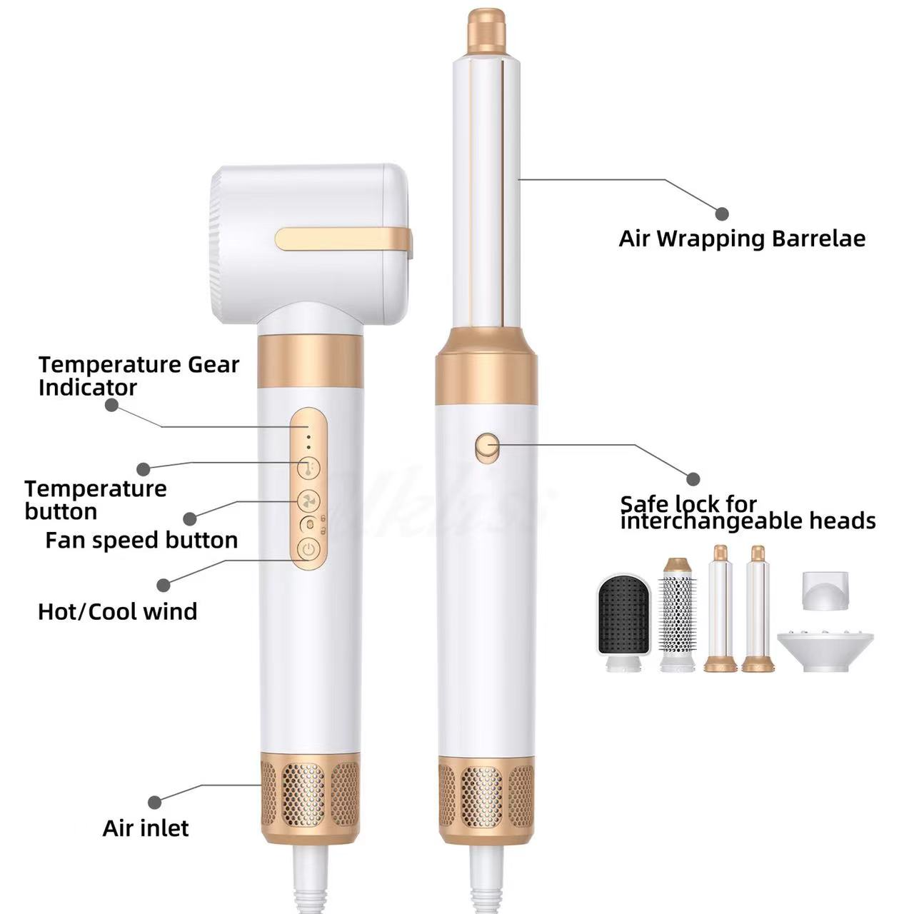 All-in-One Curling Iron Hair Styler Tool