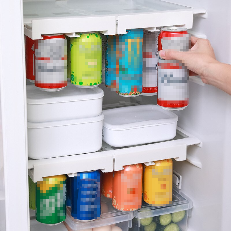Fesara Adjustable Fridge Drink Shelf Organizer