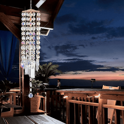 Crystal Wind Chime for Garden – Elegant Multicolor Design with Soothing Melodies and Durable Outdoor Use-2