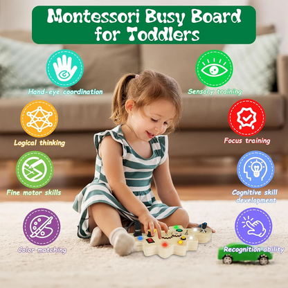 Fun Kids Activity Board with Dino Toy