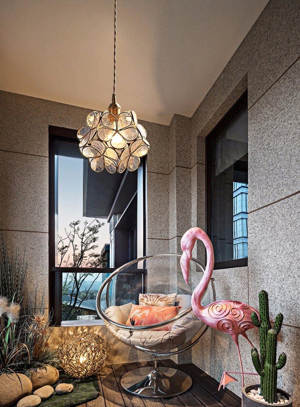 Classic Glass Pendant Lighting Fixture 1-Light