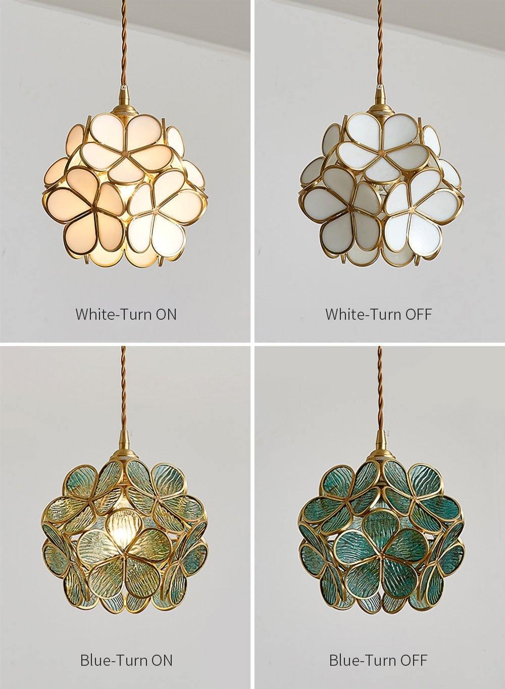 Classic Glass Pendant Lighting Fixture 1-Light