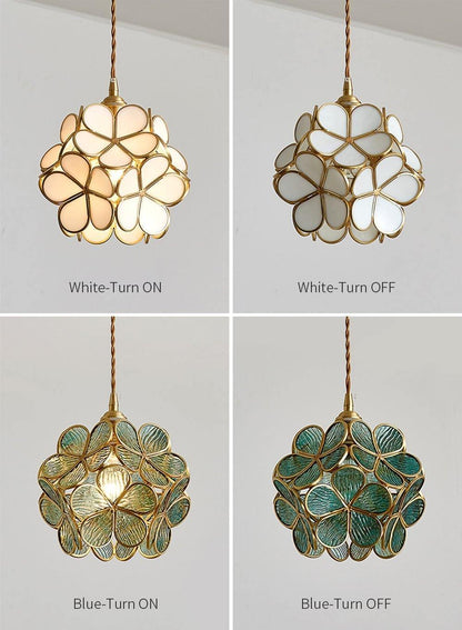 Classic Glass Pendant Lighting Fixture 1-Light