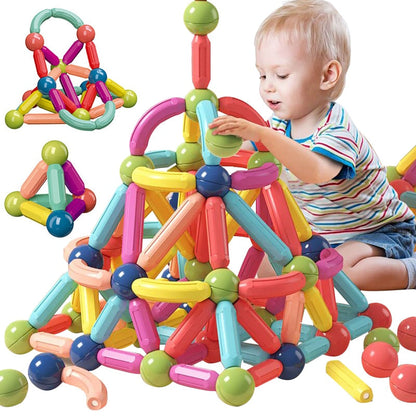 Fun Magnetic Building Blocks STEM Toy for Kids
