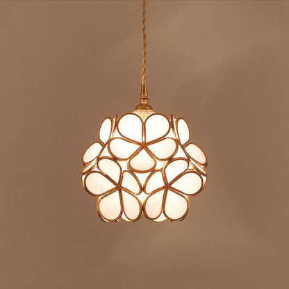 Classic Glass Pendant Lighting Fixture 1-Light